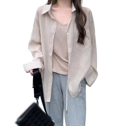 Lumière Mode Ice Silk Zomer Shirt