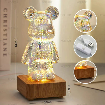 3D Vuurwerk Sfeerlamp Magisch Projectielicht StarBear