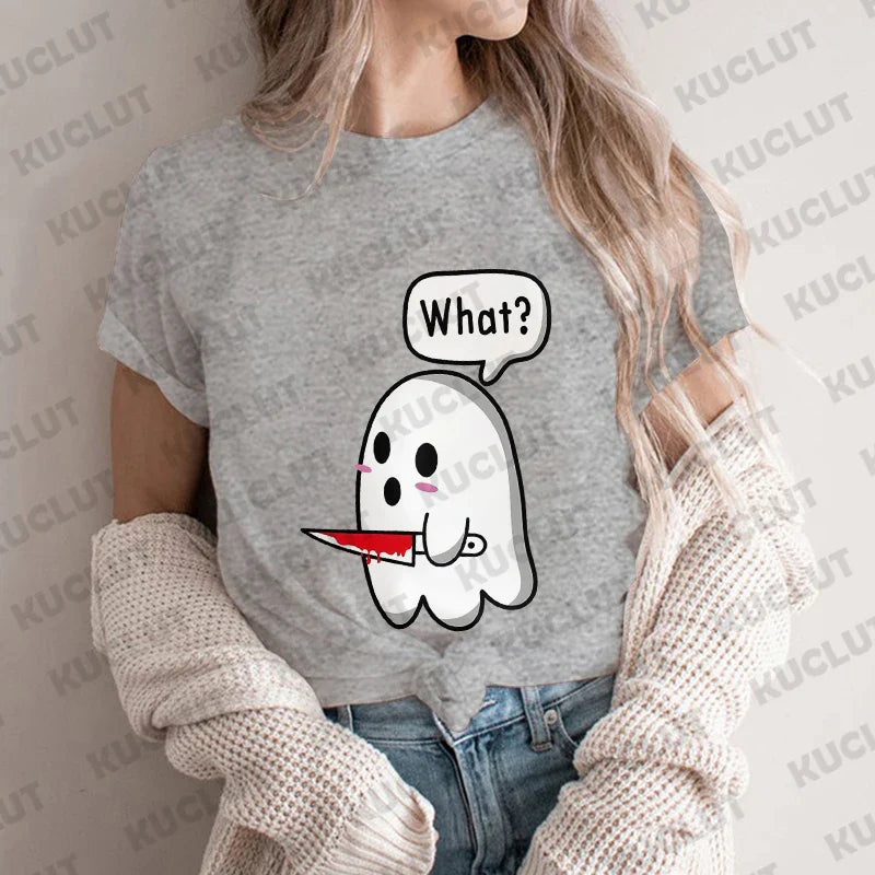 SpookyVibes Grappige Spookprint T-Shirt