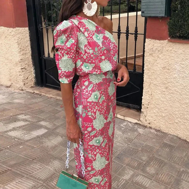 Maxi Jurk met Bloemenprint Elegante Vrouwenjurk