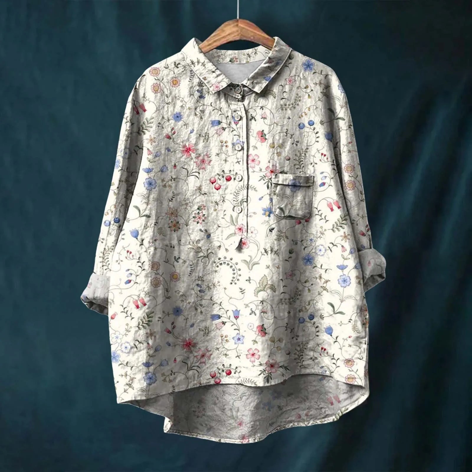 Liesa | Camicia Floreale - 100% Cotone, Elegante e Versatile-5