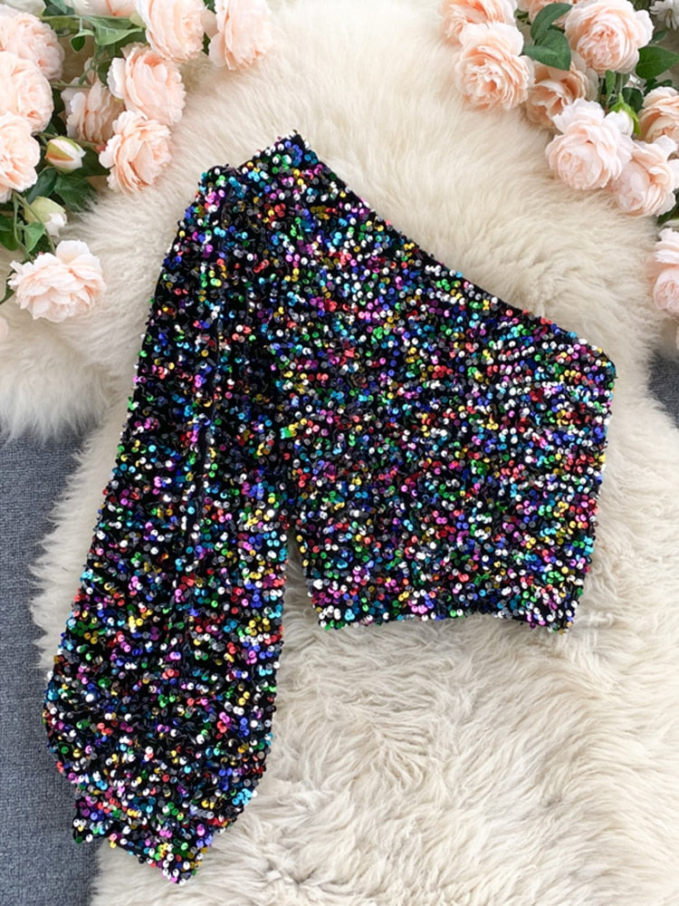 Glitter Top Elize Shimmer Jurk