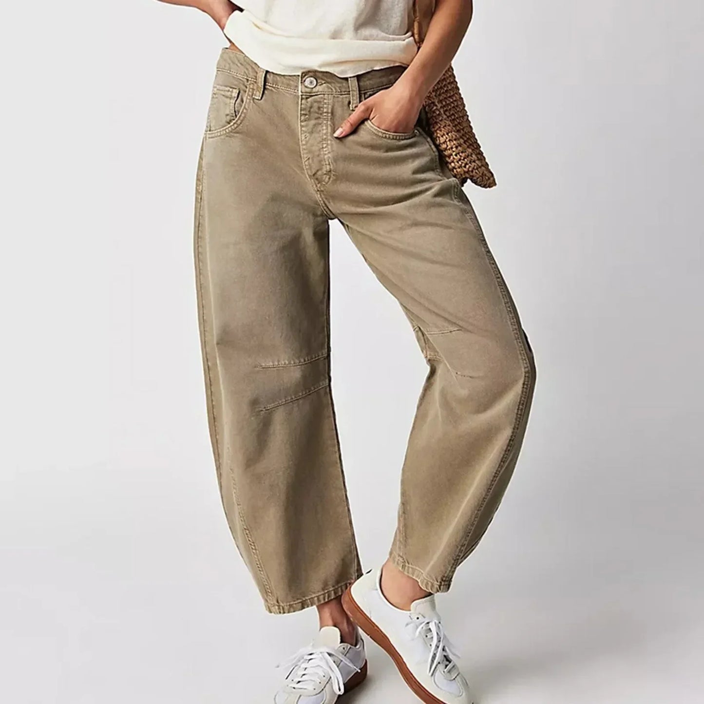 Dames Baggy Jeans Losse Zittende Broek