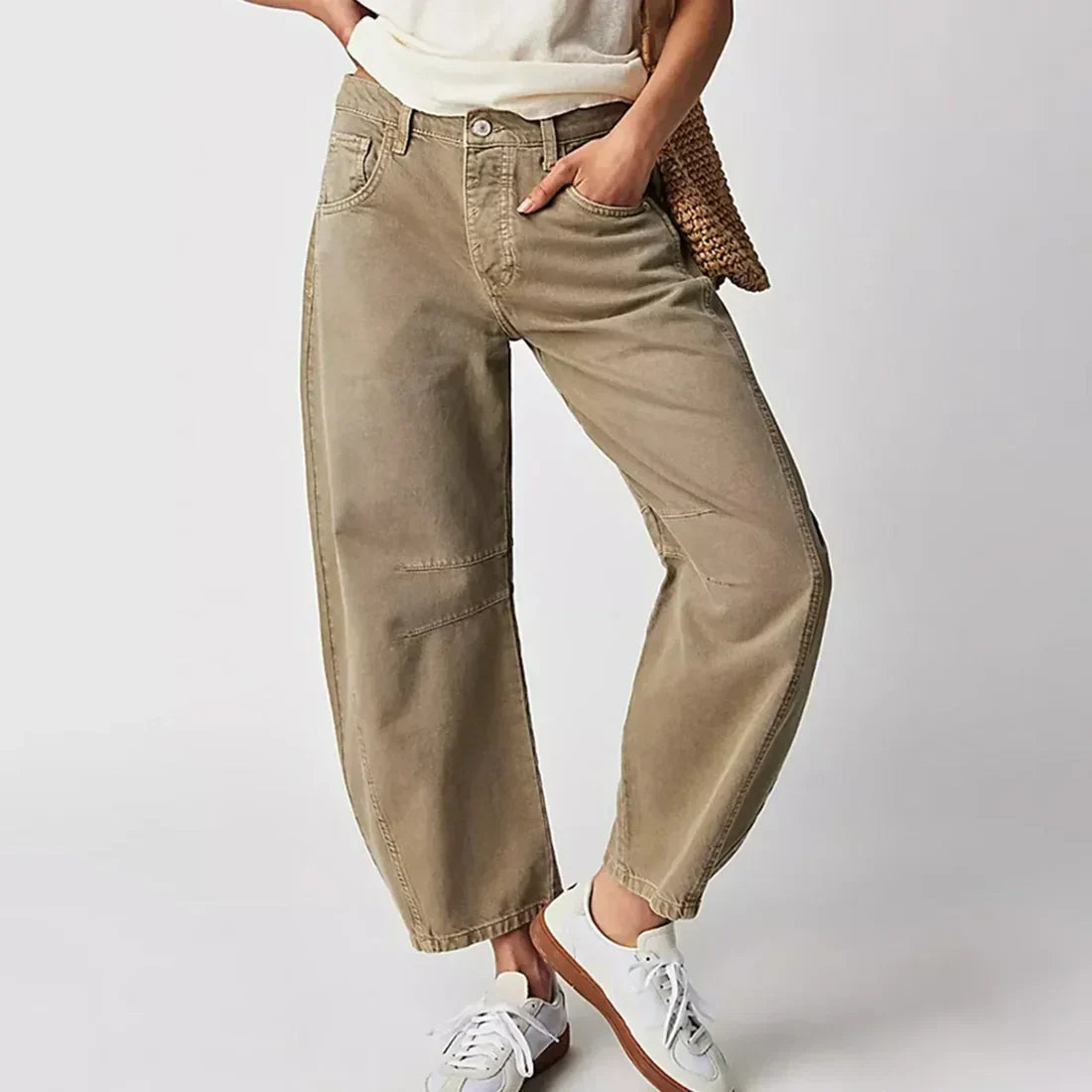 Dames Spijkerbroek Halfhoge Skinny Fit - Mode Vibes