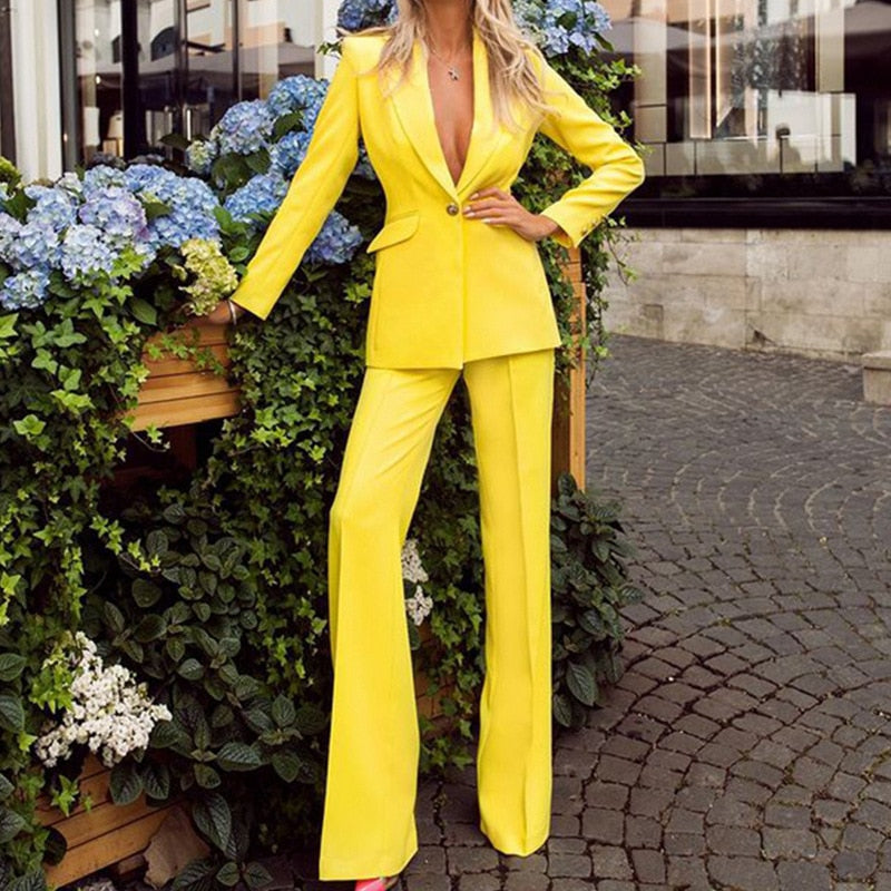 Damespak met Blazer en Broek voor Vrouw Moderne Stijl