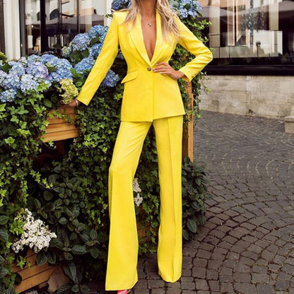 Damespak met Blazer en Broek voor Vrouw Moderne Stijl