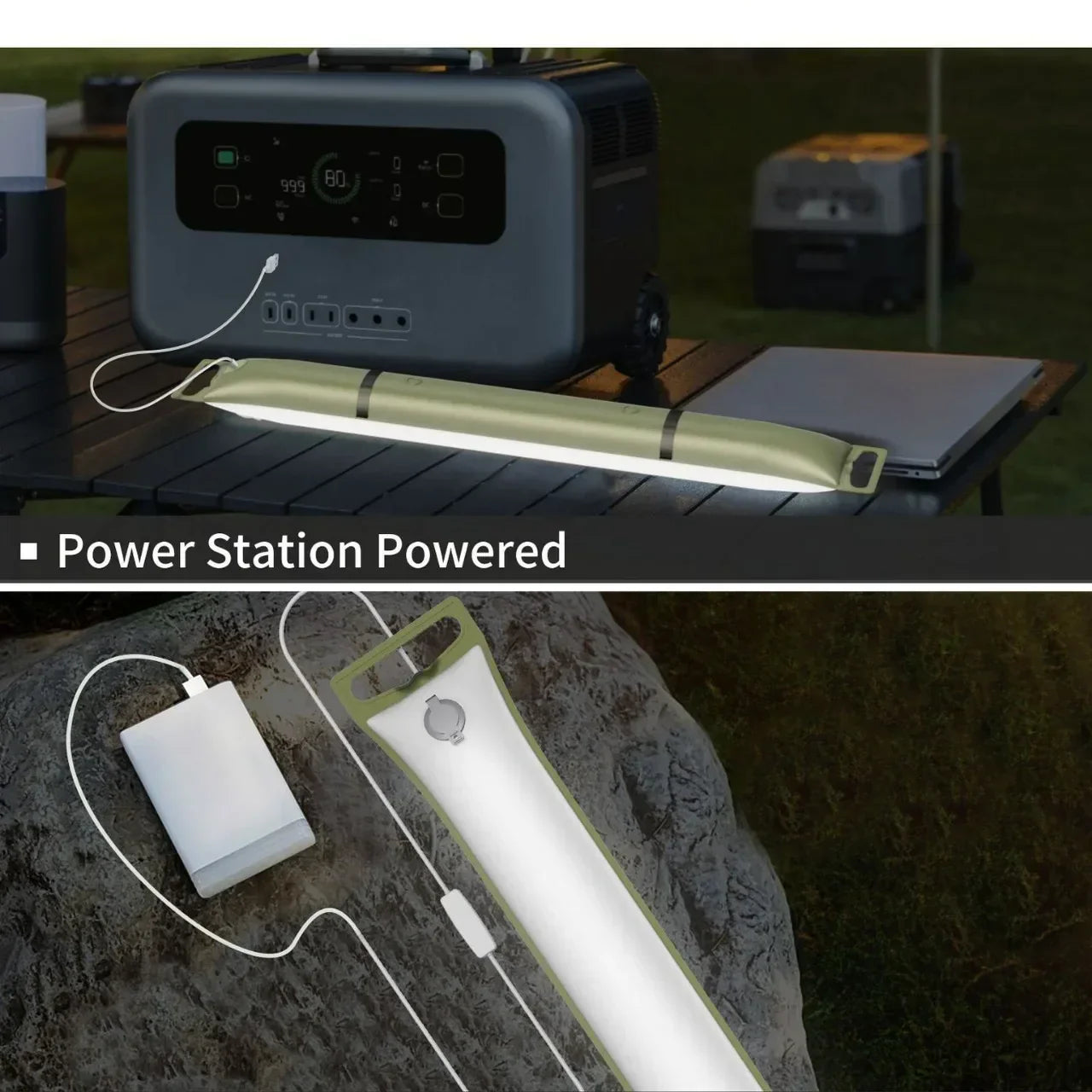 Solar LED Buislamp Opblaasbaar Waterdicht voor Buitengebruik