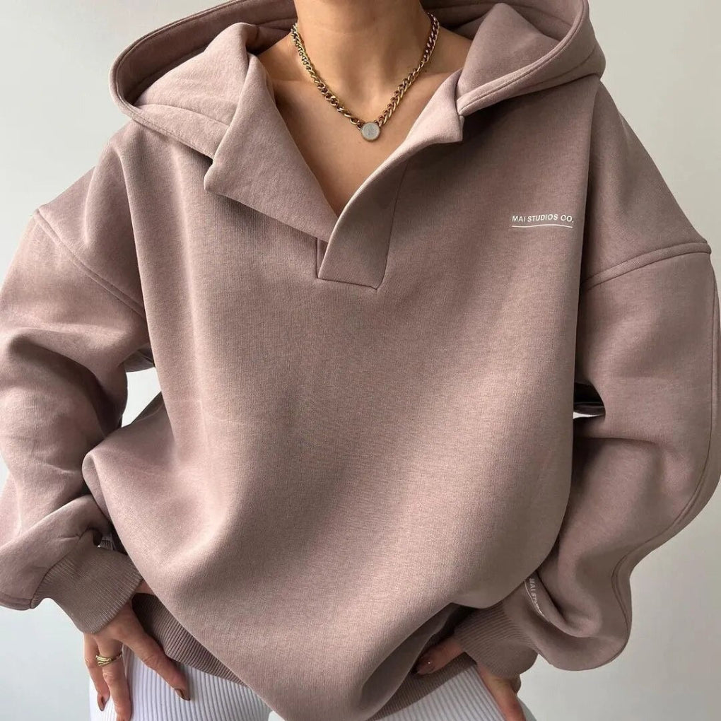 Dames Hoodie Met Korte Mouwen en Leuke Print - Mode Vibes