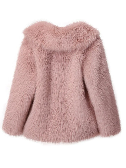 Vrouwelijke Faux Fur Mantel Slank Model