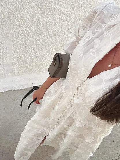 Yvelisse Elegante Kant Uithollen Jurk