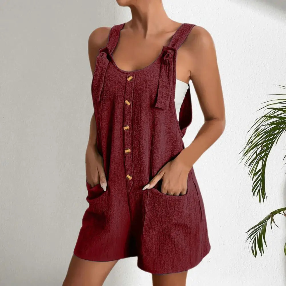 Vrouwelijke Zomerruimer Jurk Romper Korte Broek - Mode Vibes