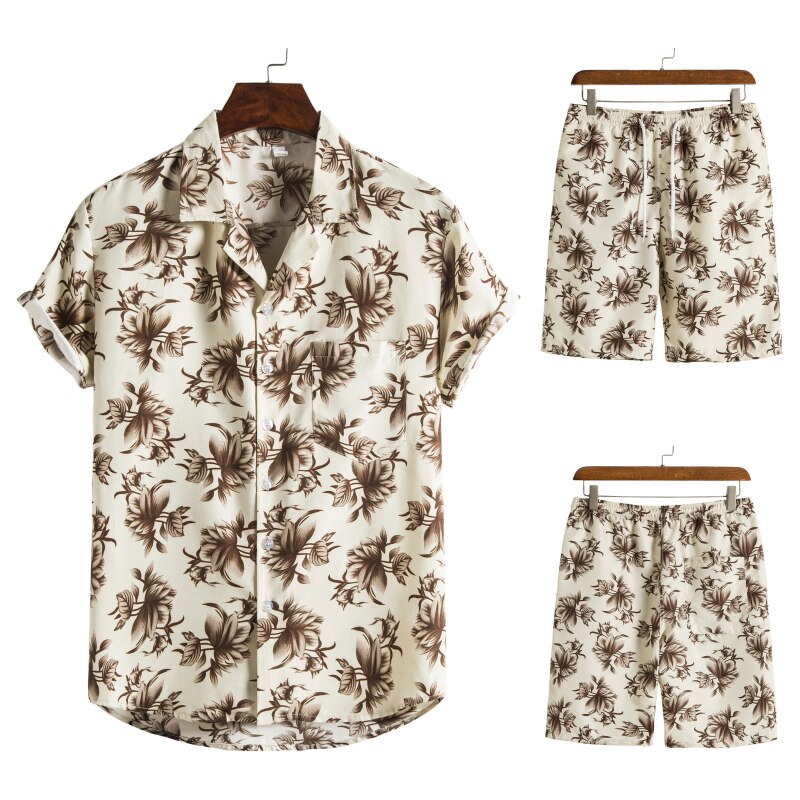 Herencombi Zomerse Hawaii Print Korte Broek