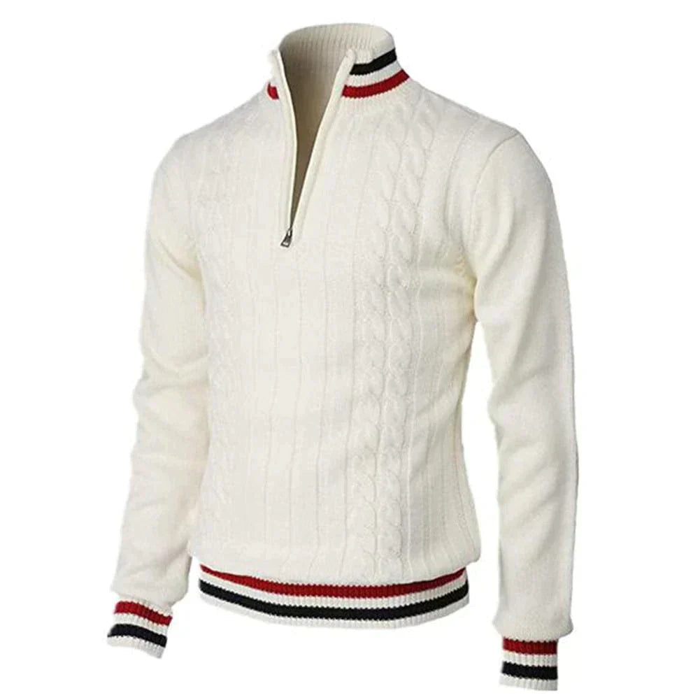 Elegante Herentrui – Warme Trui met Ronde Hals van Wol en Katoen