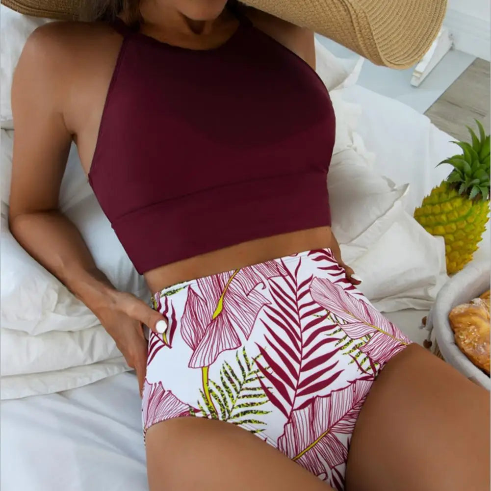 Bloemen Bikini Set Hoge Taille Vrouw - Mode Vibes