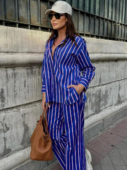 Gestreepte Oversized Set voor Vrouw Alba