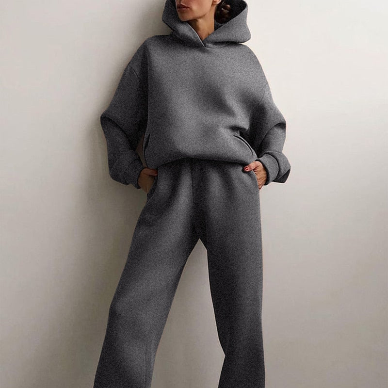 Oversized Joggingset Basic Comfortabel Zwart