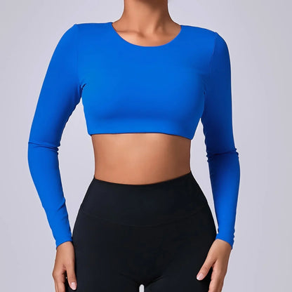REYA | Push-up Cropped Top voor Vrouw met Lange Mouwen