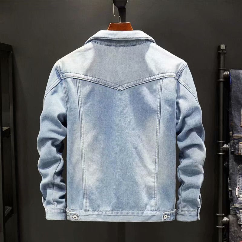 Heren Denim Jas Warm Winter Mode
