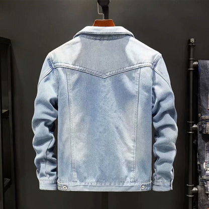 Heren Denim Jas Warm Winter Mode