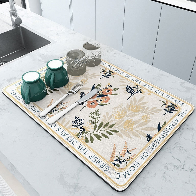 Afdruipmat Antislip Superabsorberend voor Keuken en Badkamer