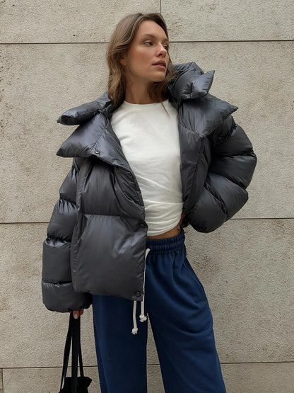 Dames Pufferjas Gewatteerd Oversized Warm en Trendy