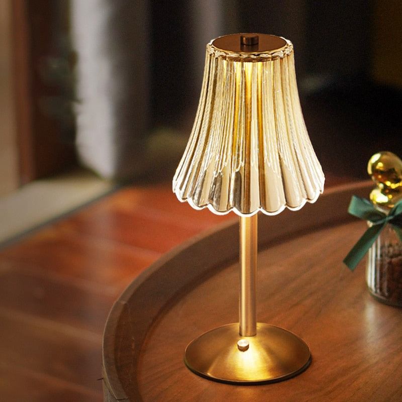 LED Tafellamp USB Oplaadbaar Retro Design - Mode Vibes
