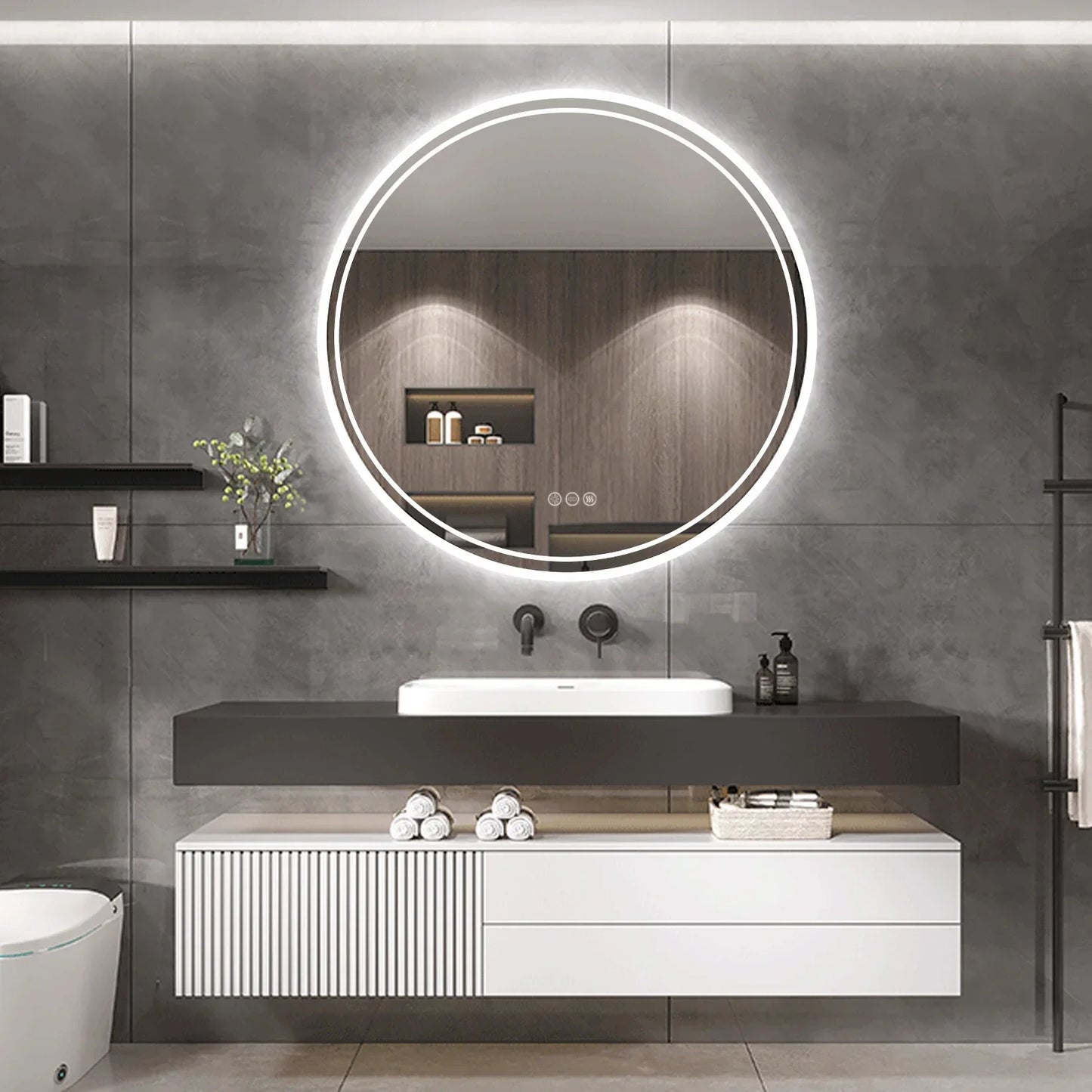 Ronde Badkamerspiegel met Verlichting LED - Mode Vibes