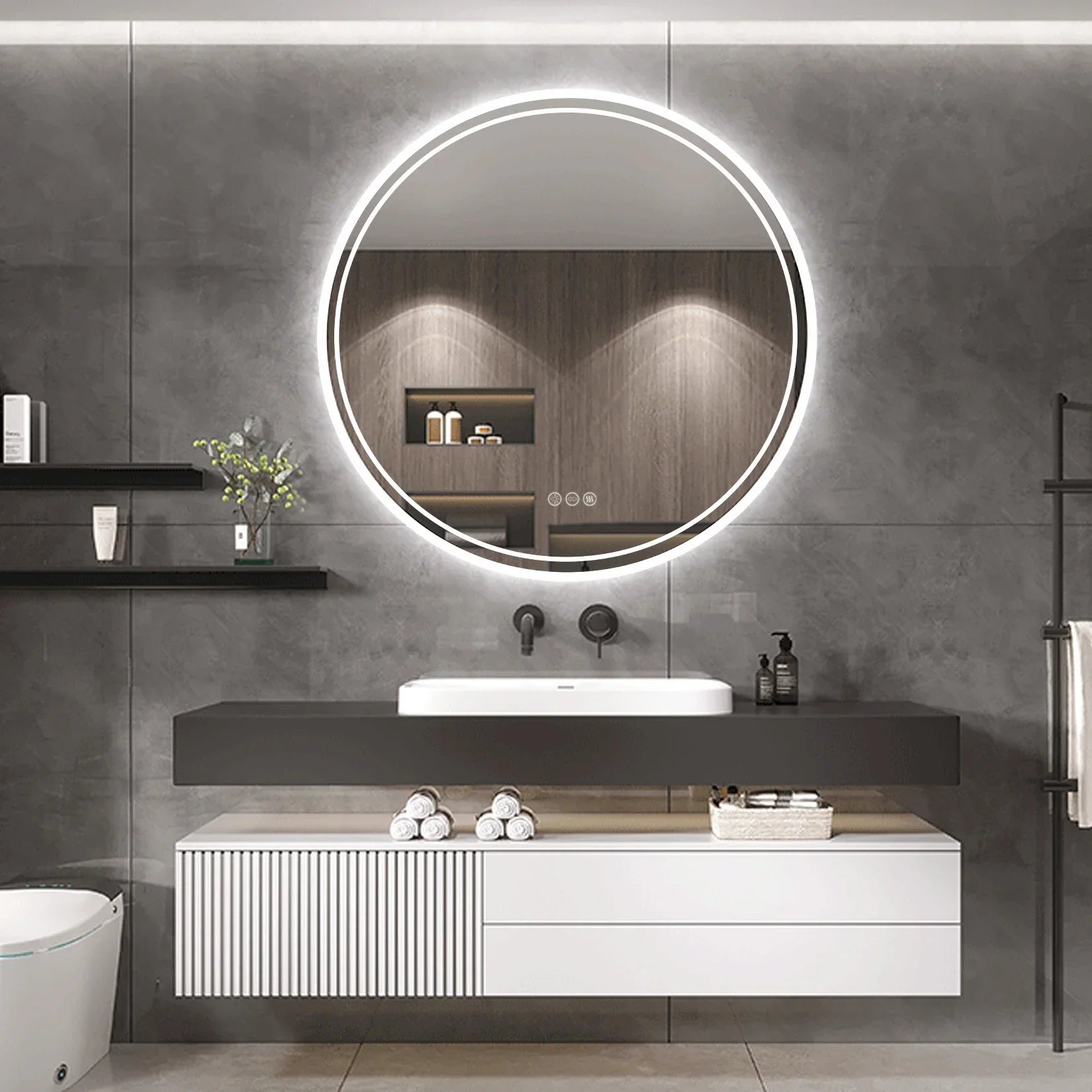 Ronde Badkamerspiegel met Verlichting LED - Mode Vibes
