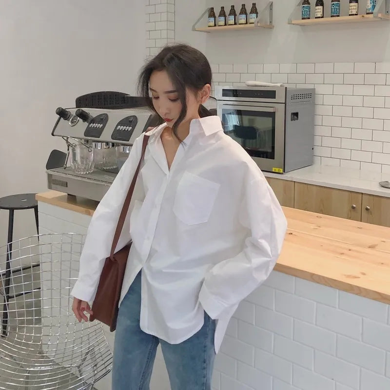 Marisa | Oversized Blouse met Kraag