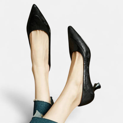 Dames Leren Hakken Elegante Pasvorm