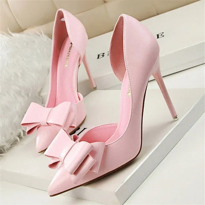 Elegante Pumps met Strik Detail en Puntige Neus - Mode Vibes