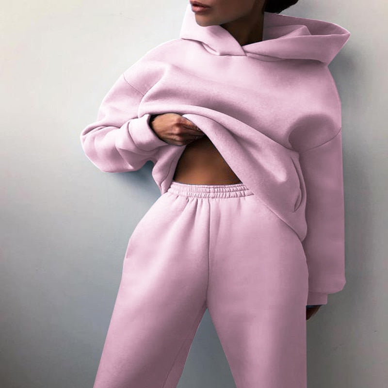 Oversized Joggingset Basic Comfortabel Zwart