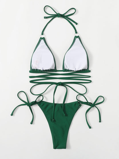 Dames Bikini Criss Cross Stijlvol Zwart Strandkleding