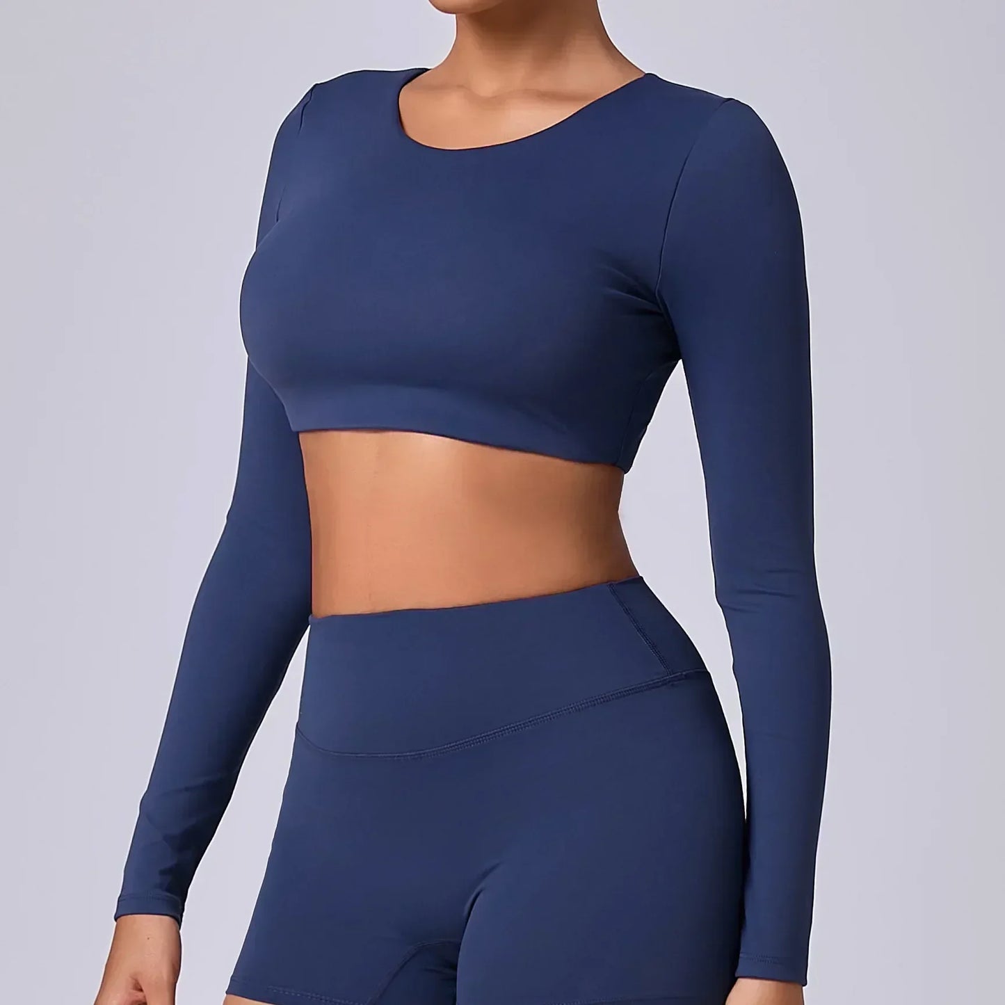 REYA | Push-up Cropped Top voor Vrouw met Lange Mouwen