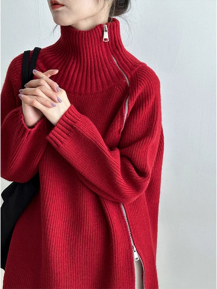 Dames Vest Met Ritssluiting Warme Pullover