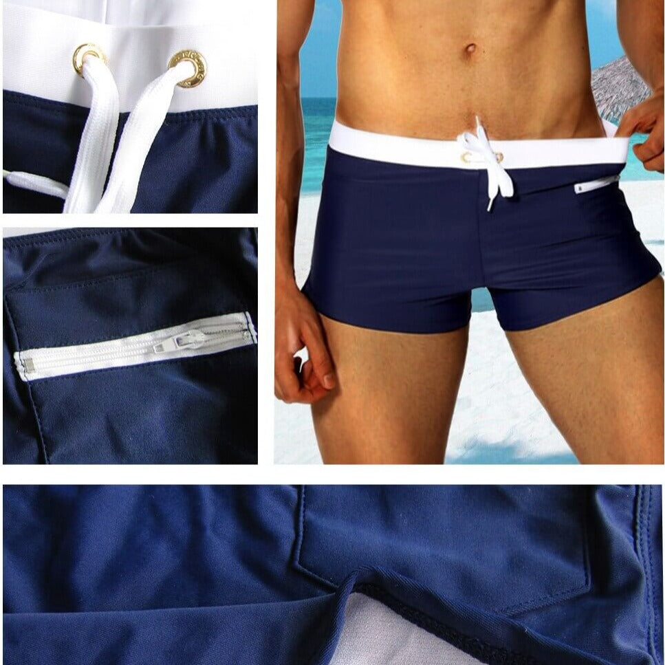 Heren Zwembroek Trendy Blauw Jace