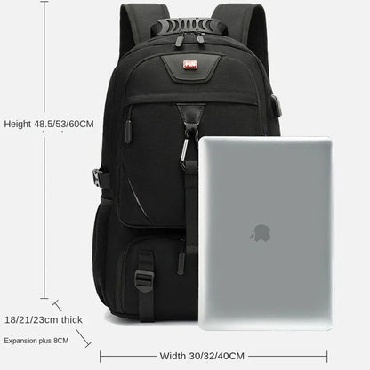 Grote Reistrugzak 50-80L met USB-aansluiting voor Laptop
