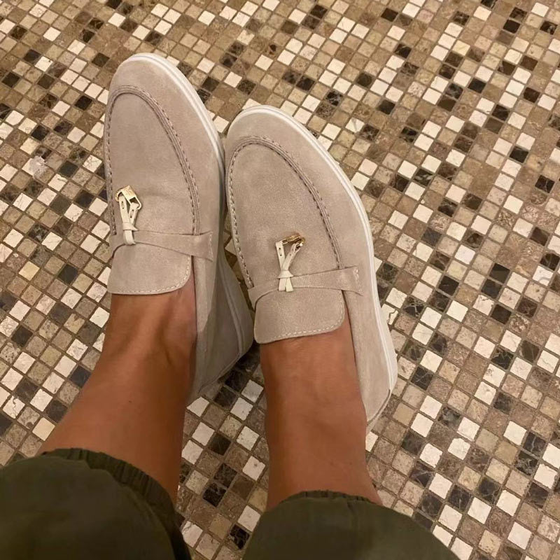 Dames Loafers Gepunte Teen Comfortabel Leer Lente Stijl - Mode Vibes