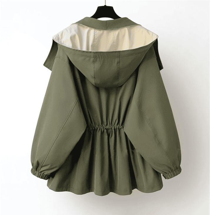 Oversized Damesjas met Capuchon – Tweekleurig & Gelaagd