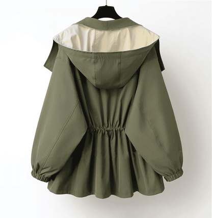 Oversized Damesjas met Capuchon – Tweekleurig & Gelaagd