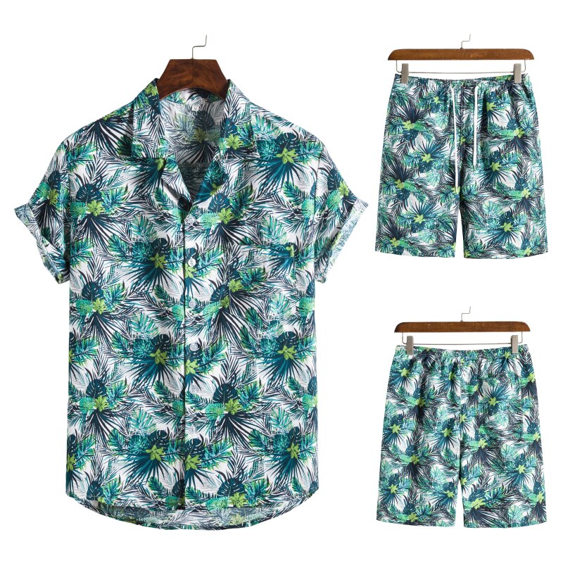 Herencombi Zomerse Hawaii Print Korte Broek
