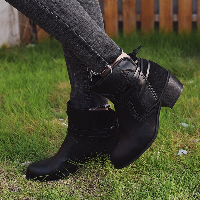 Dames Laarzen Vintage Stijl met Veter