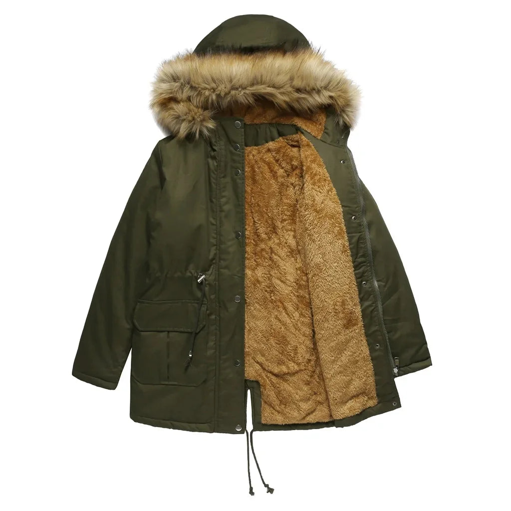 Lange Parka met Kunstbont Warm en Waterdicht
