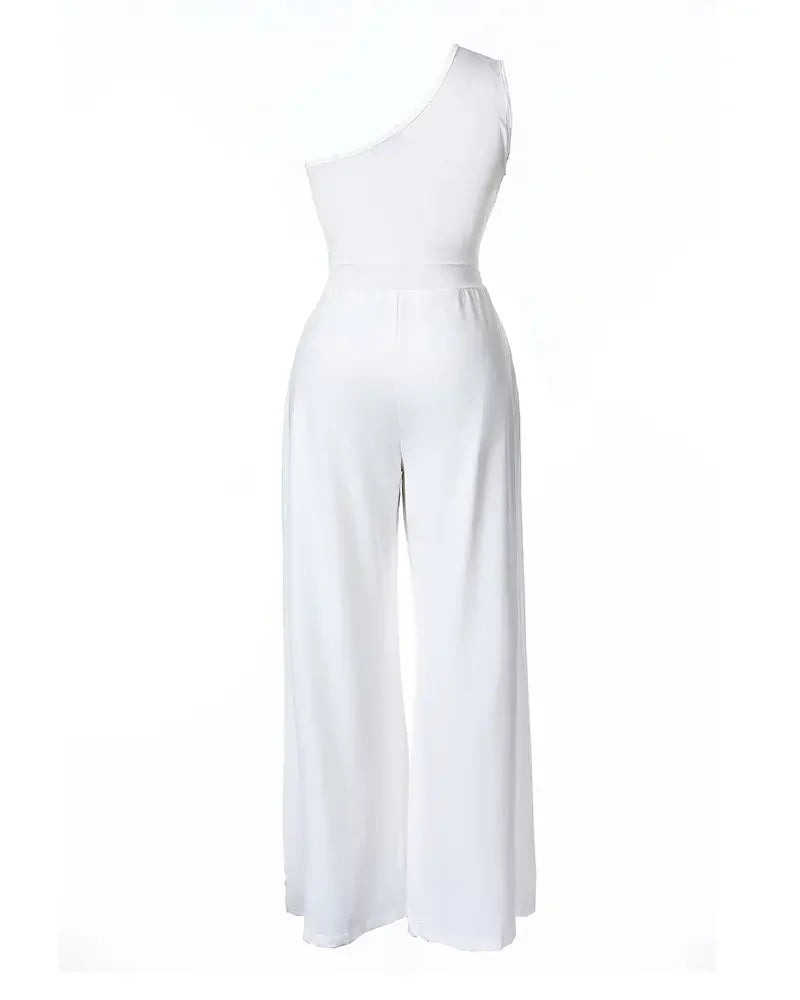 Chic & Trendy One-Sleeved Jumpsuit
