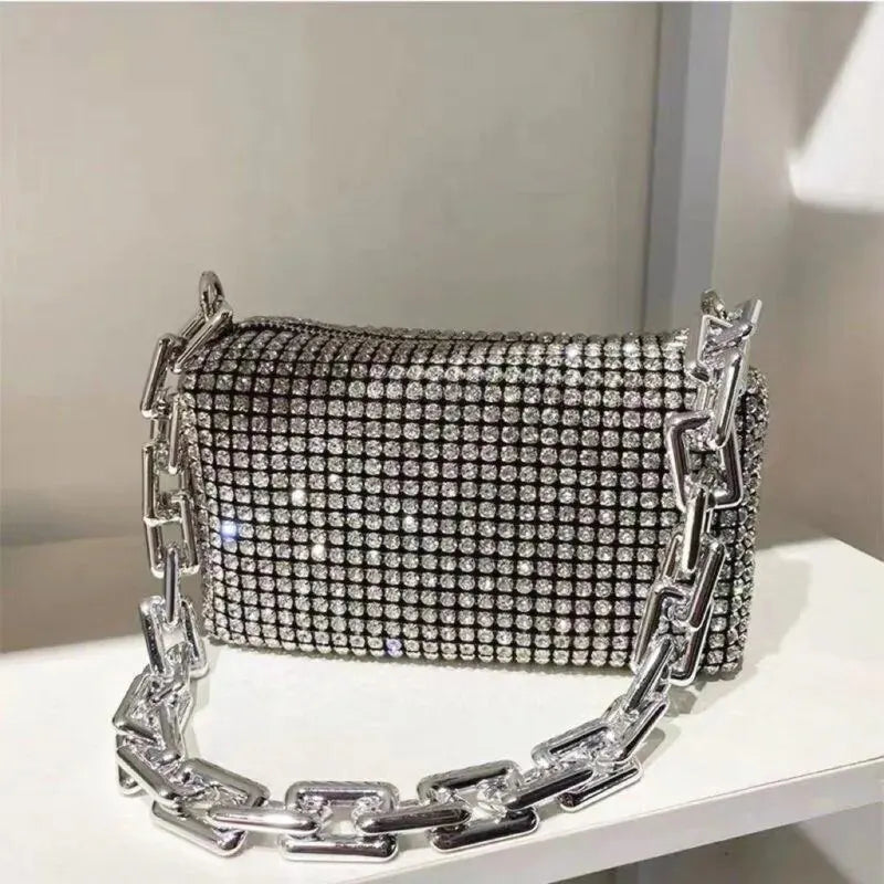 GlamourBliss Strass Glitter Bucket Bag