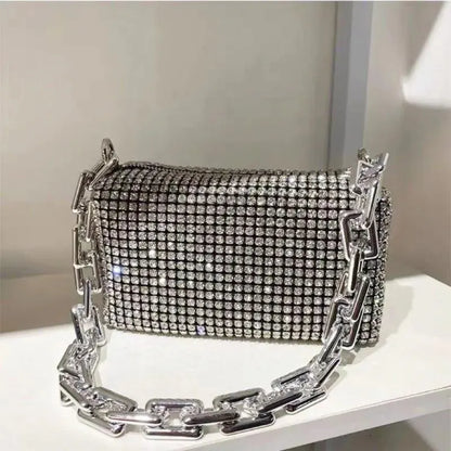 GlamourBliss Strass Glitter Bucket Bag