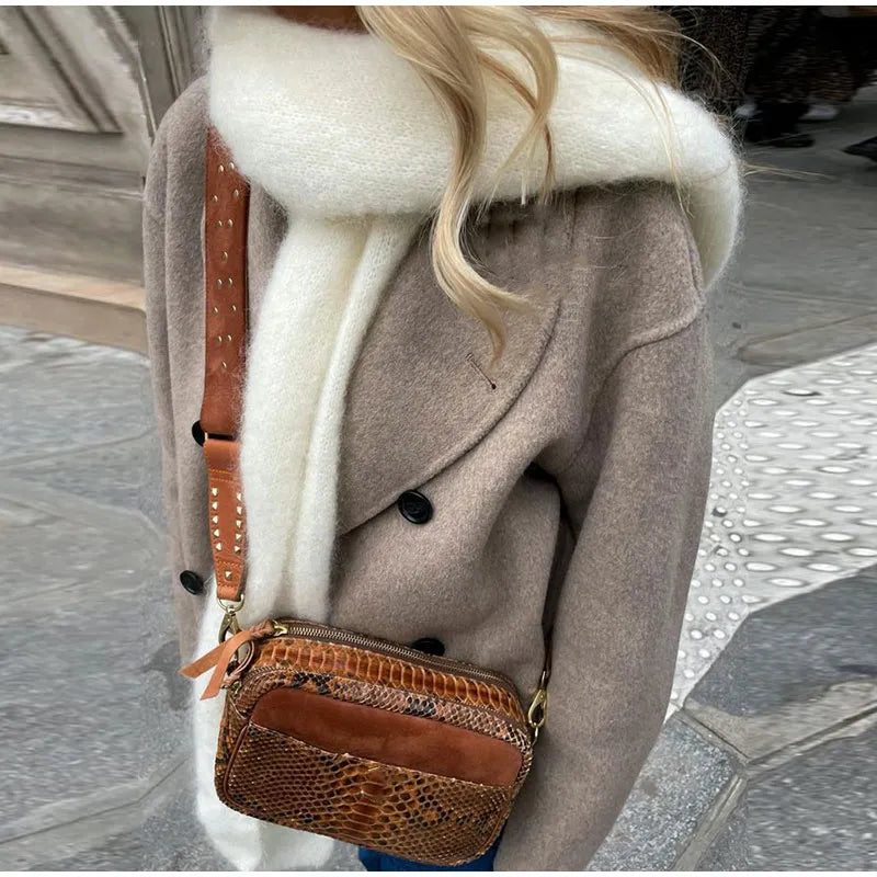 Wollen Trenchcoat Elegante Dame Jas