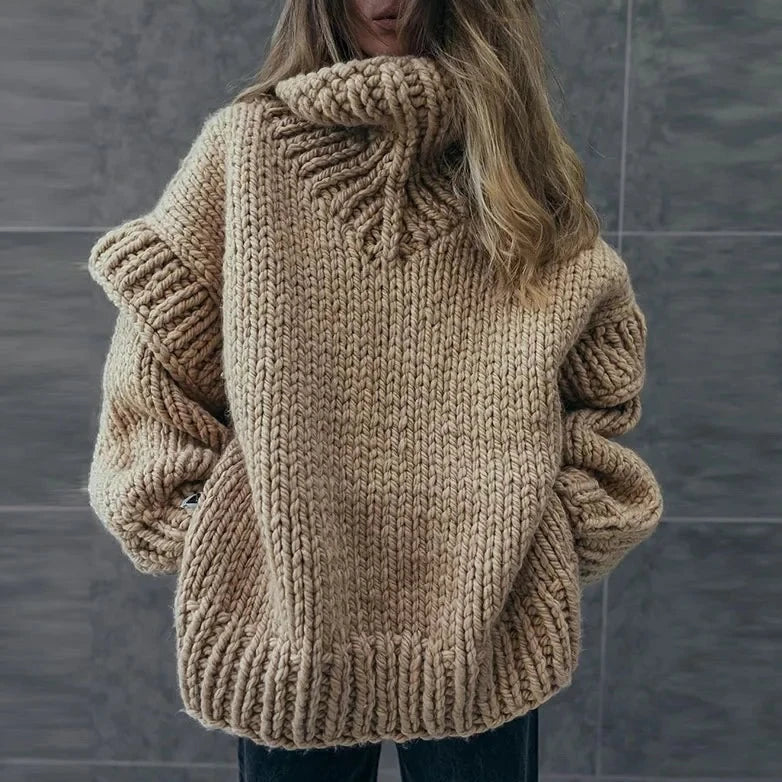 Oversized Rollkraag Trui voor Vrouw