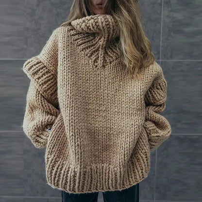Oversized Rollkraag Trui voor Vrouw