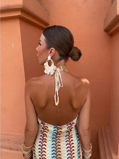 Luciana | Abito con scollo a V senza schienale